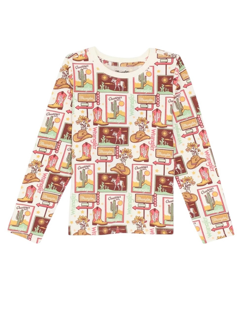 🌟NWT🌟 Wrangler Girls’ The Postcard Long Sleeve T-Shirt